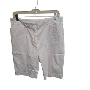 Anne Klein Sport Stretch White Knee Shorts